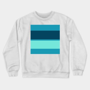 A smart impression of Ice, Sky Blue, Water Blue and Marine Blue stripes. Crewneck Sweatshirt